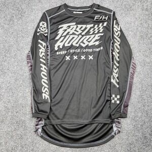 Fasthouse Shirt Mens Small Black Long Sleeve Moto Jersey Speed Style MX